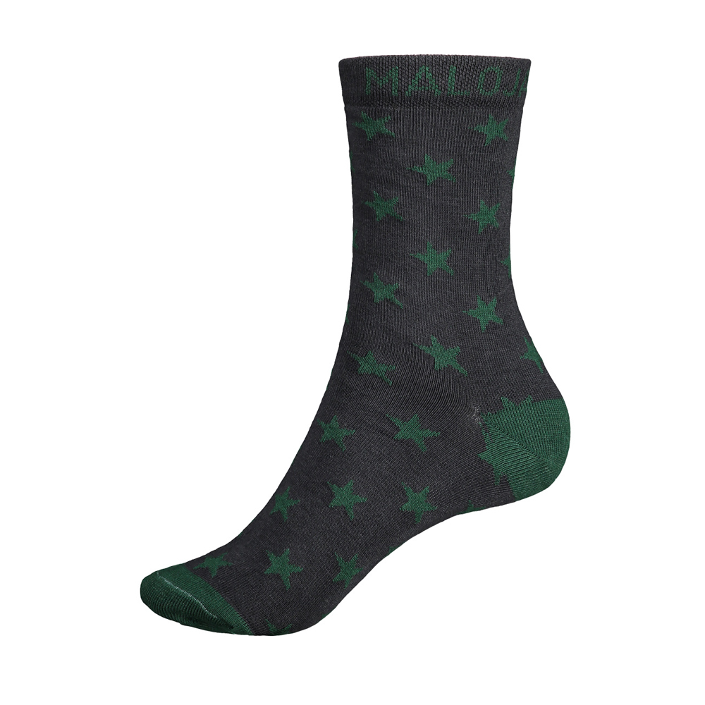 【Maloja】多功能中長統襪 / 20MA29620-黑/綠