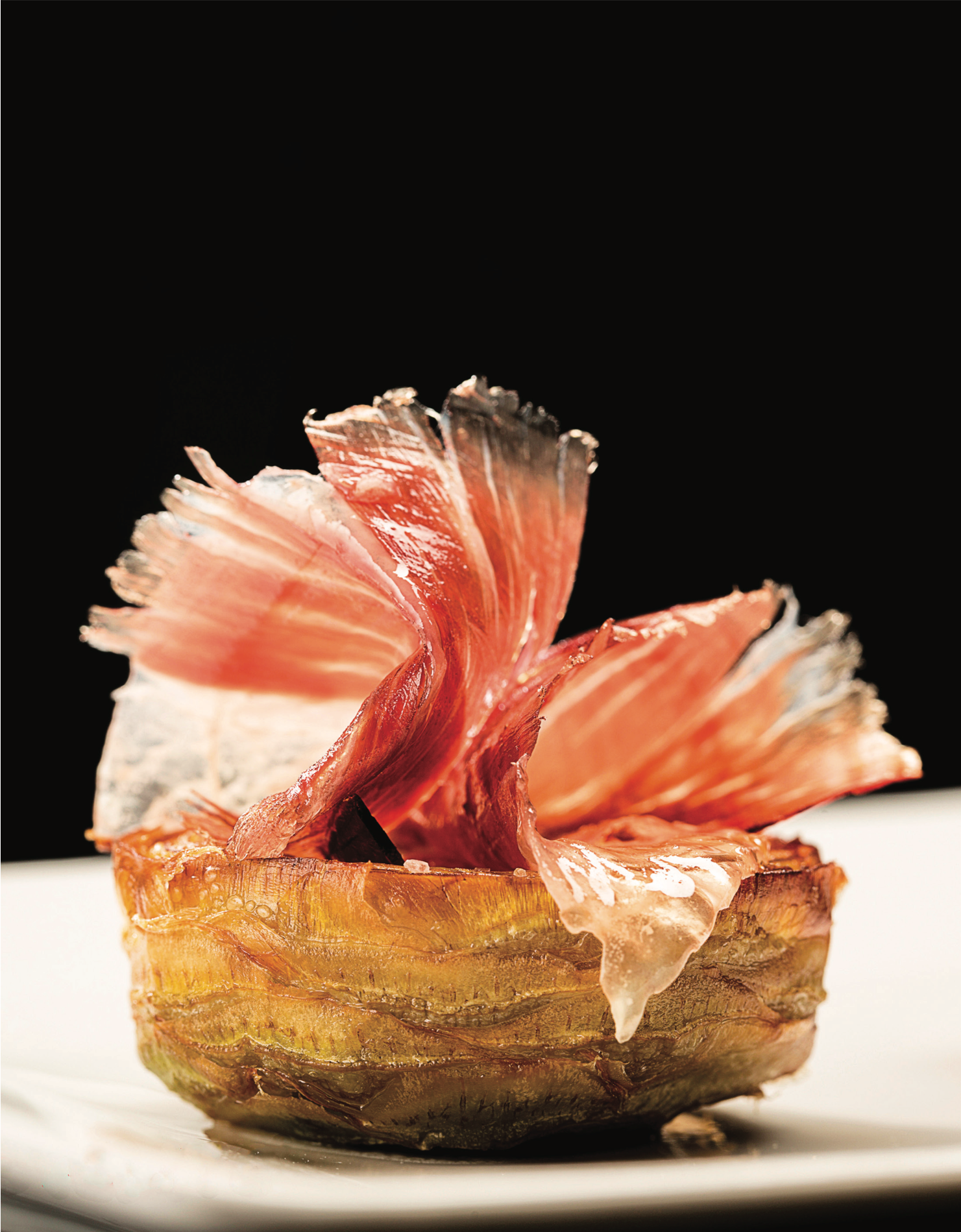 artichoke with quail eggs and Joselito ham