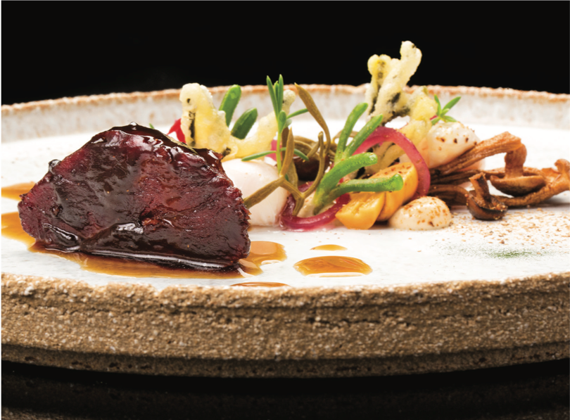 Surf and turf (meat and fish) Joselito by Jonnie Boer