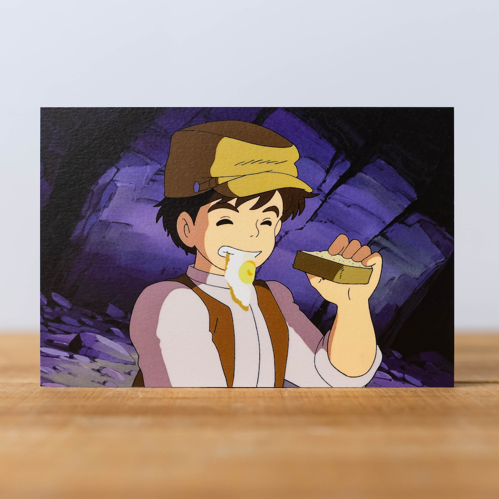 明信片 食物系列 天空之城 巴魯的荷包蛋麵包