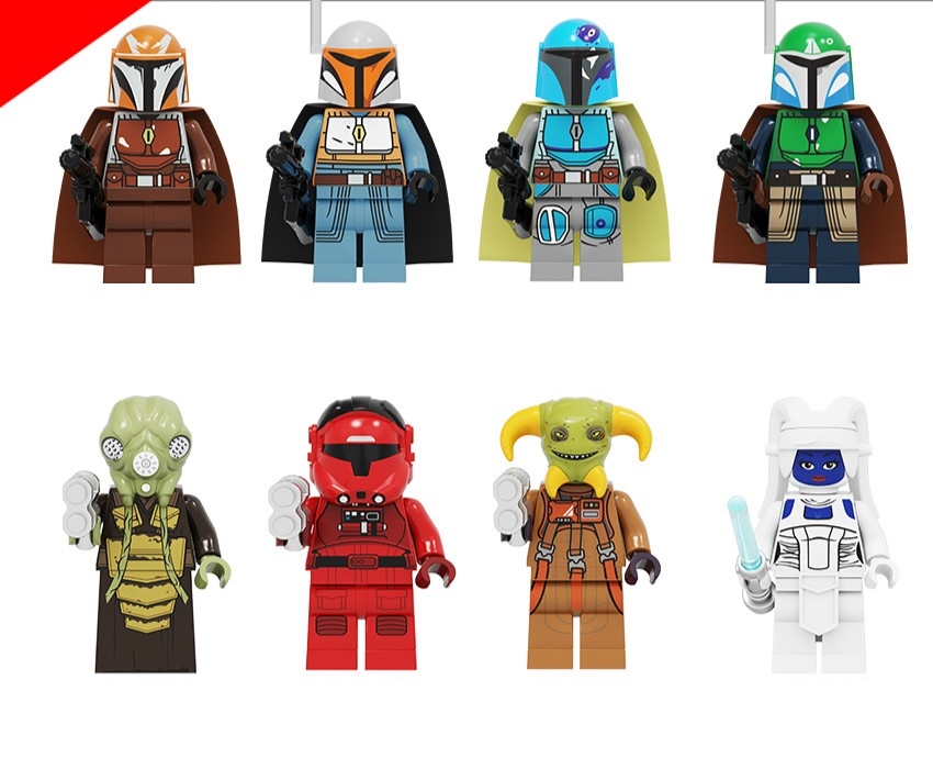 8PCS\Lot Star Wars Various Star Wars and Mandalorian Minifigures Fit Lego P8282