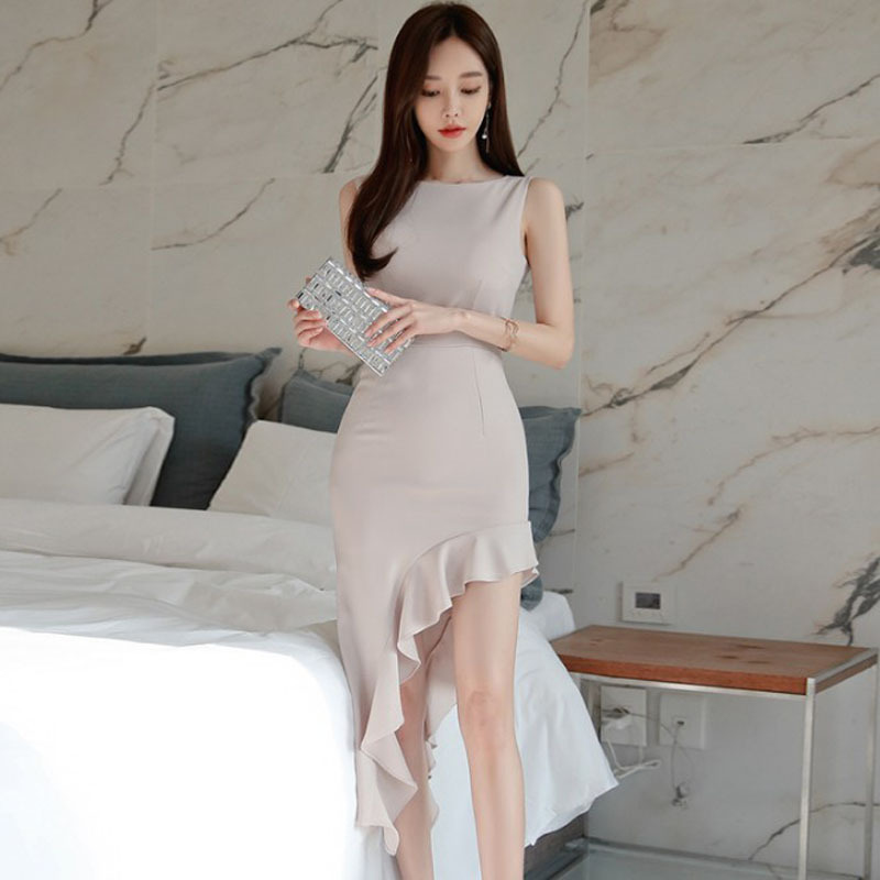 氣質名媛高腰修身蛋糕裙洋裝