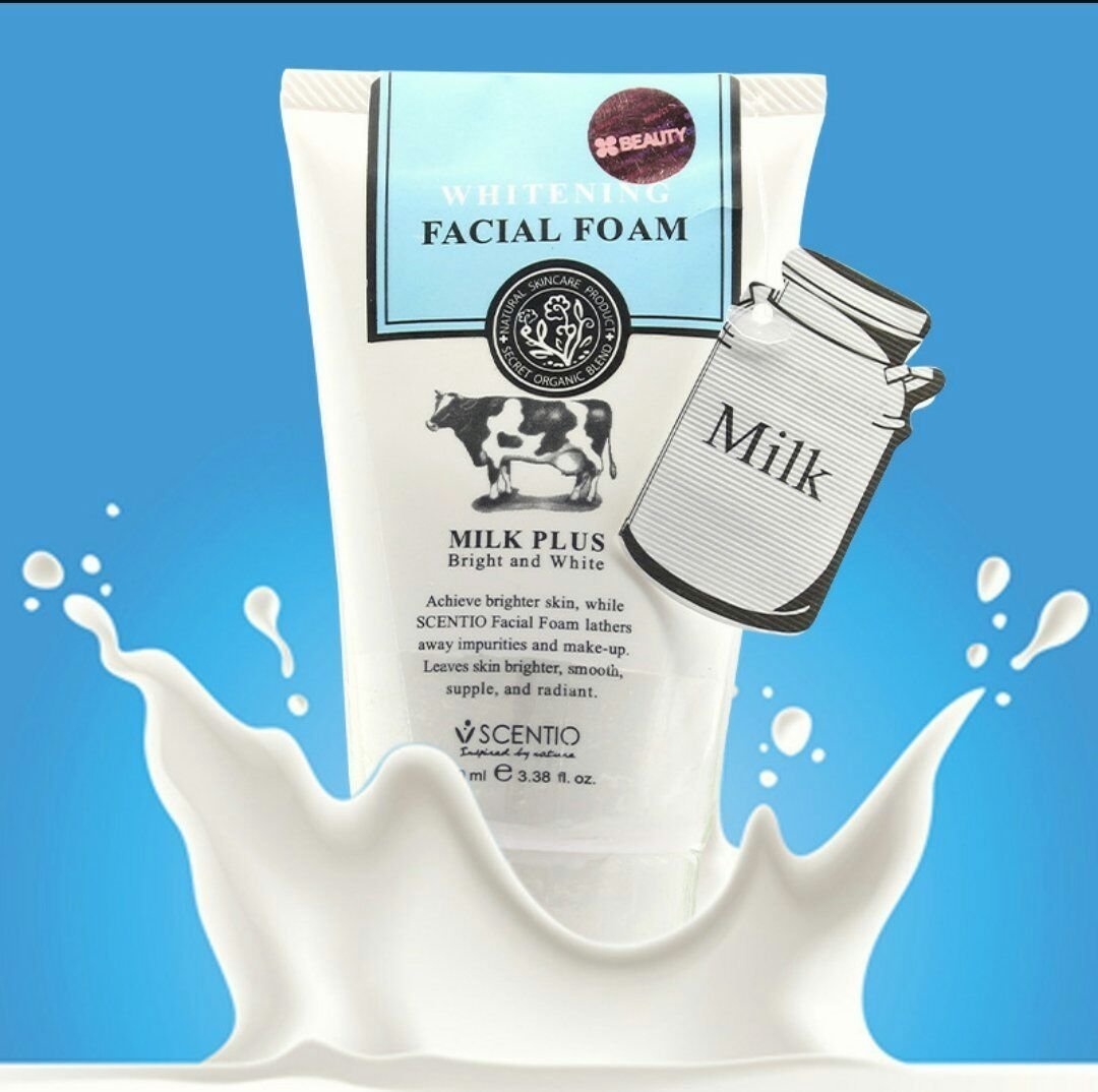 泰國*正品*SCENTIO Q10牛奶淨白洗面乳 (100ml)