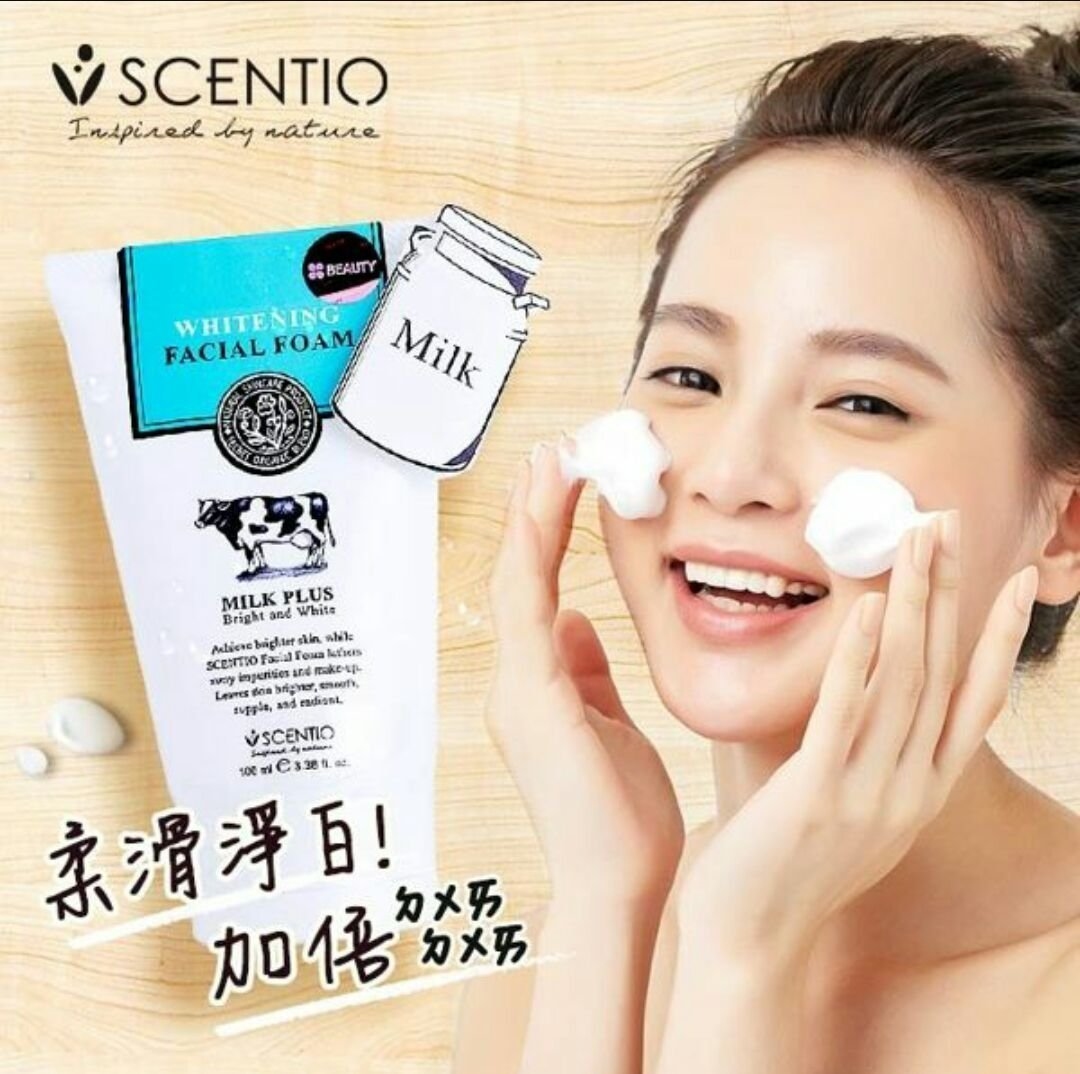 泰國*正品*SCENTIO Q10牛奶淨白洗面乳 (100ml)