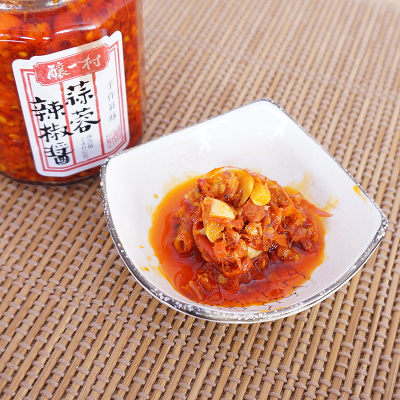 日曬手工拉麵+蒜蓉辣椒醬組合