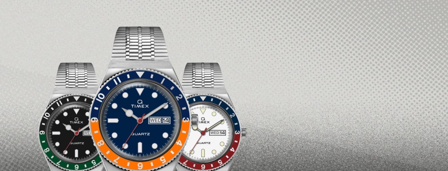 萬年鐘錶 - TIMEX 天美時   Q-Timex   藍紅圈經典白色錶盤 復古腕錶   tw2u61200   錶徑38 MM