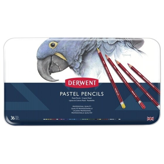 DERWENT Pastel Pencils 36色缶入り Derwent Pastel Pencil Tin Set of 36 | Cass Art