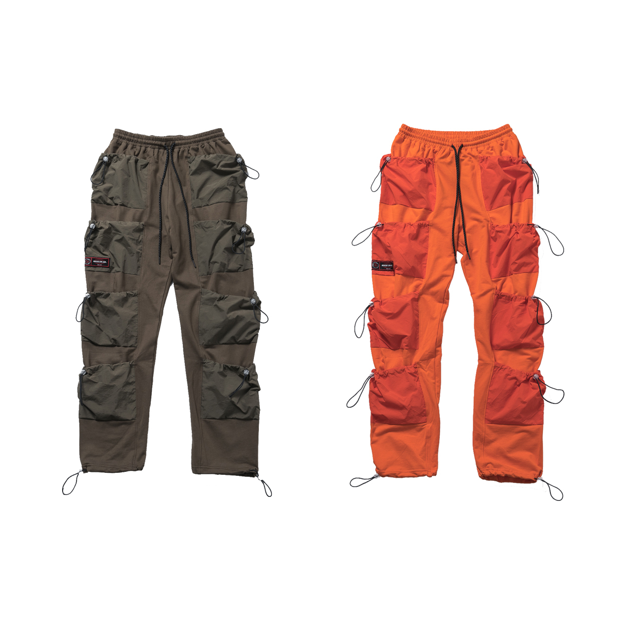 ON AIR 20SS 新款 3M MULTI-POCKET PANTS 反光束繩多口袋褲 軍綠 橘