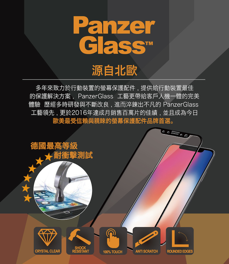 PanzerGlass・iPhone SE 2/7/8 玻璃保護貼 (購買一年內免費更換乙次)