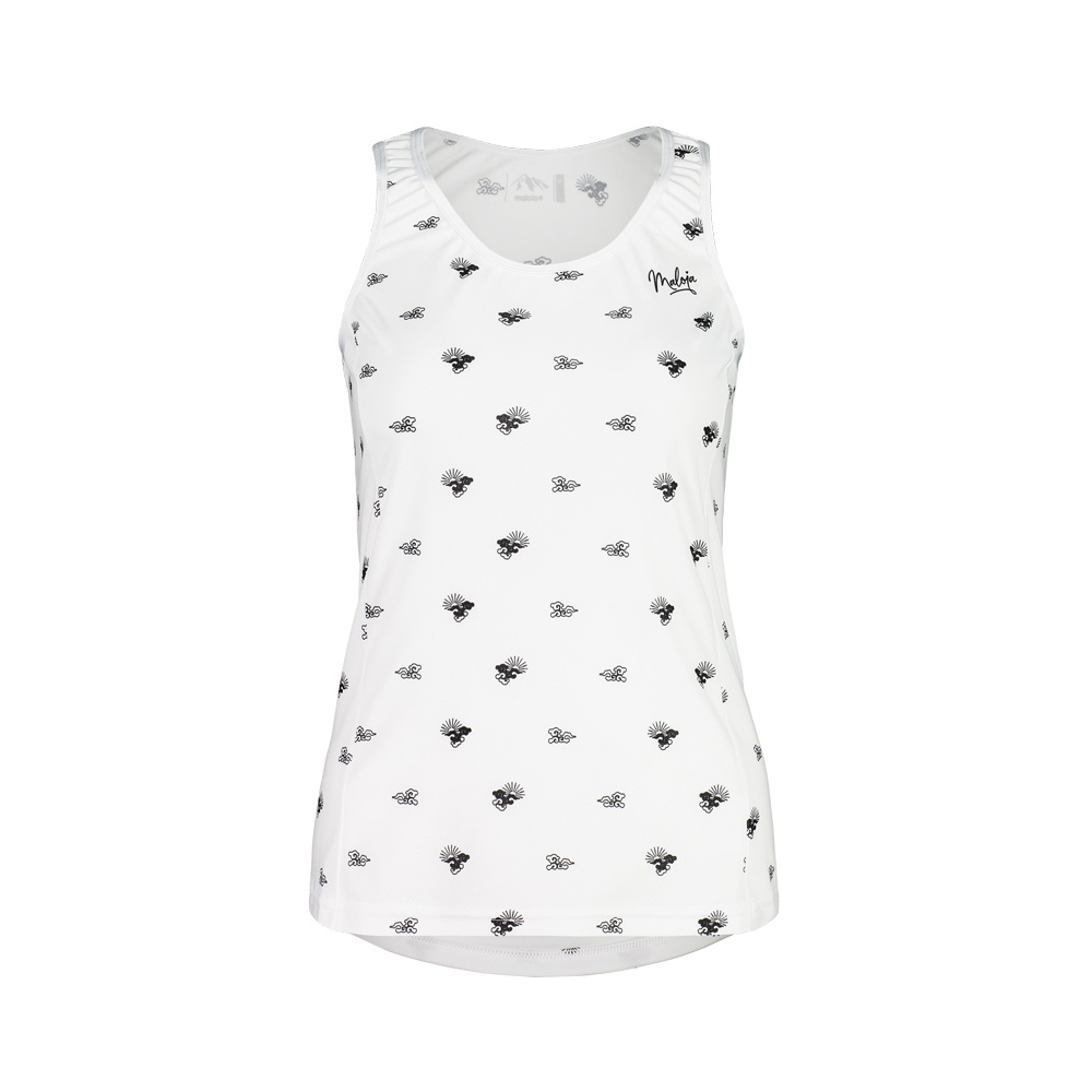 【Maloja】女排汗透氣抗菌印花背心 / 20MA29153-純淨白