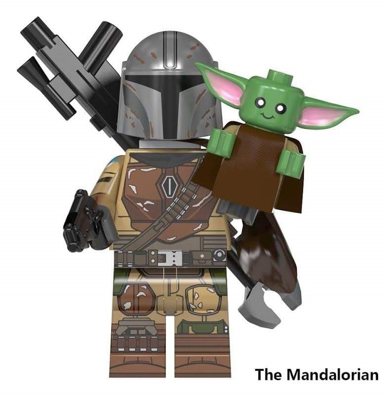 The Mandalorian and Baby Yoda Star Wars Custom Minifigs Fit Lego W899A