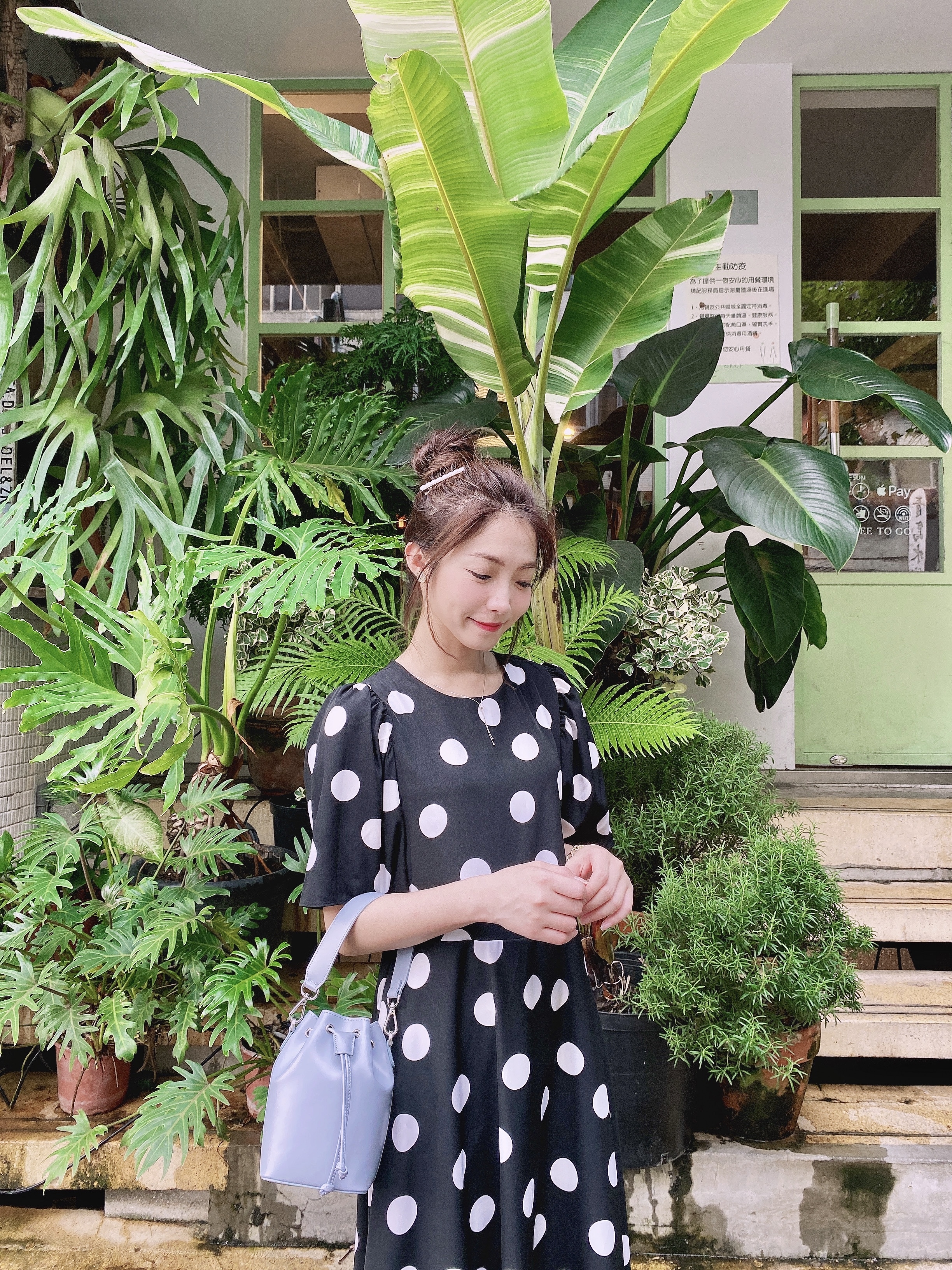 日感設計師下北澤大波點打褶洋裝