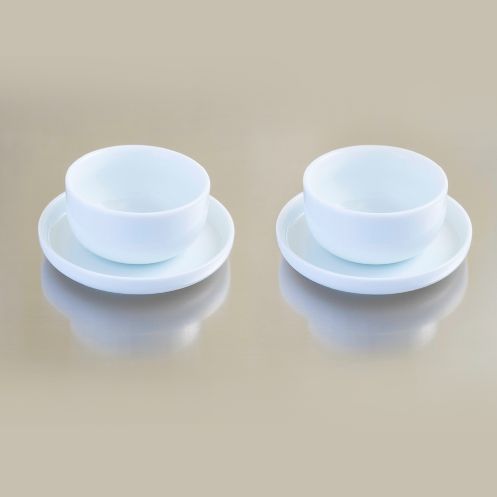 方圓對杯碟組/白瓷