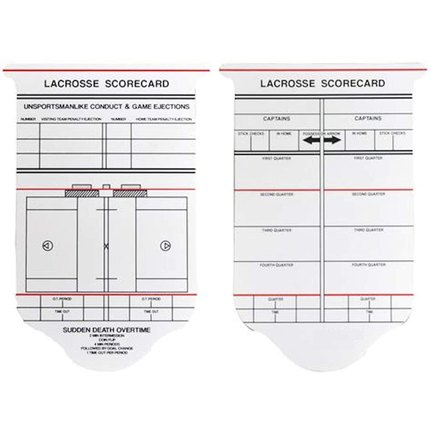 Crosse Alley Lacrosse Score Card