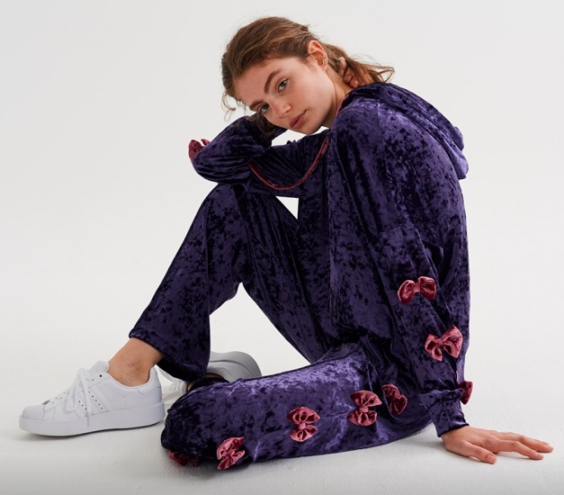 Lazy Oaf Velvet Bow Trackpants