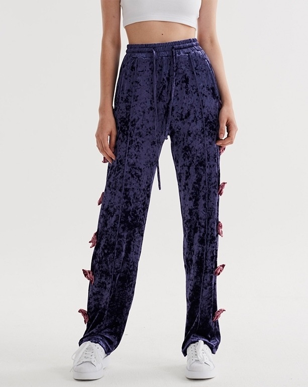 Lazy Oaf Velvet Bow Trackpants