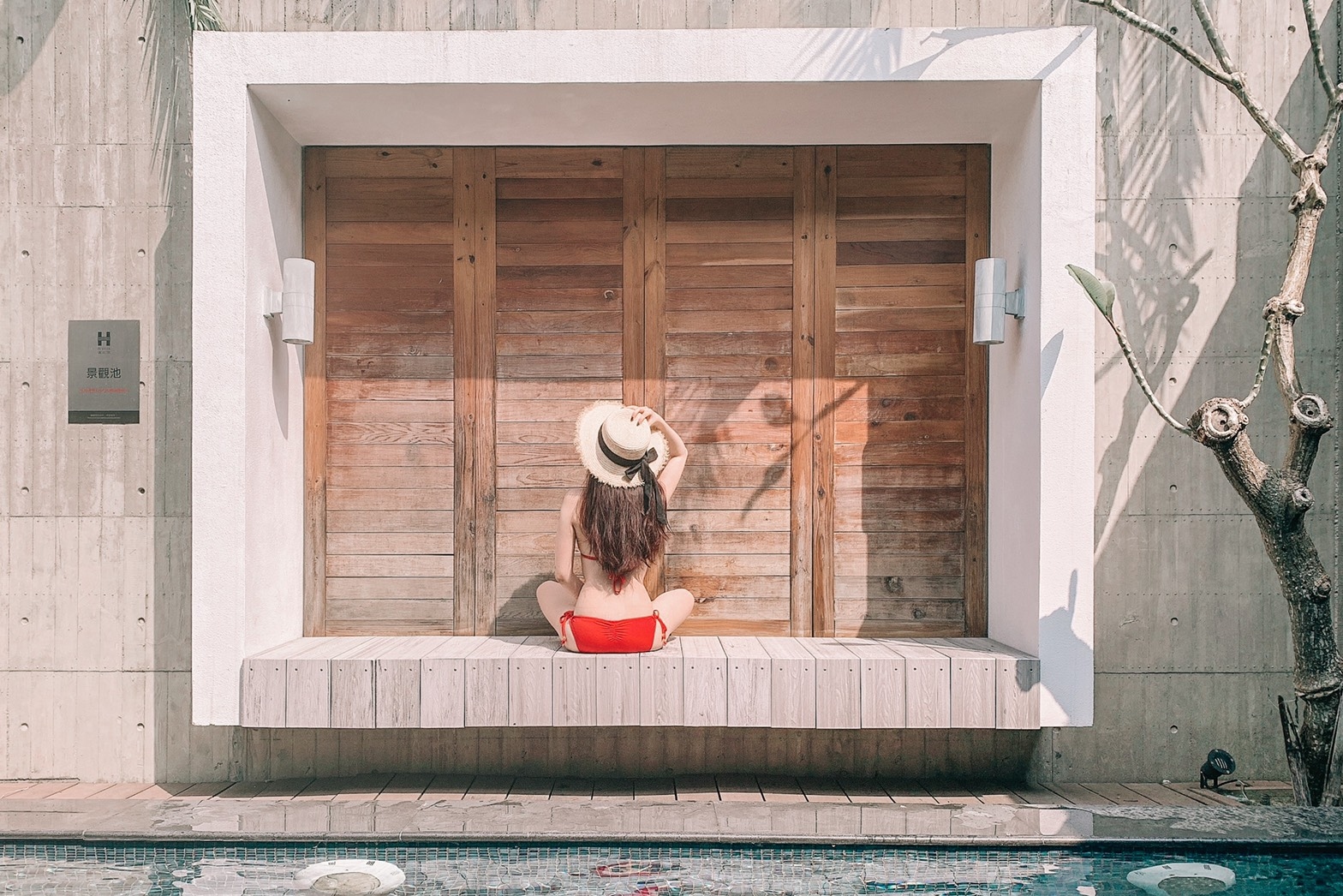 韓版拉菲草緞帶草帽/七色