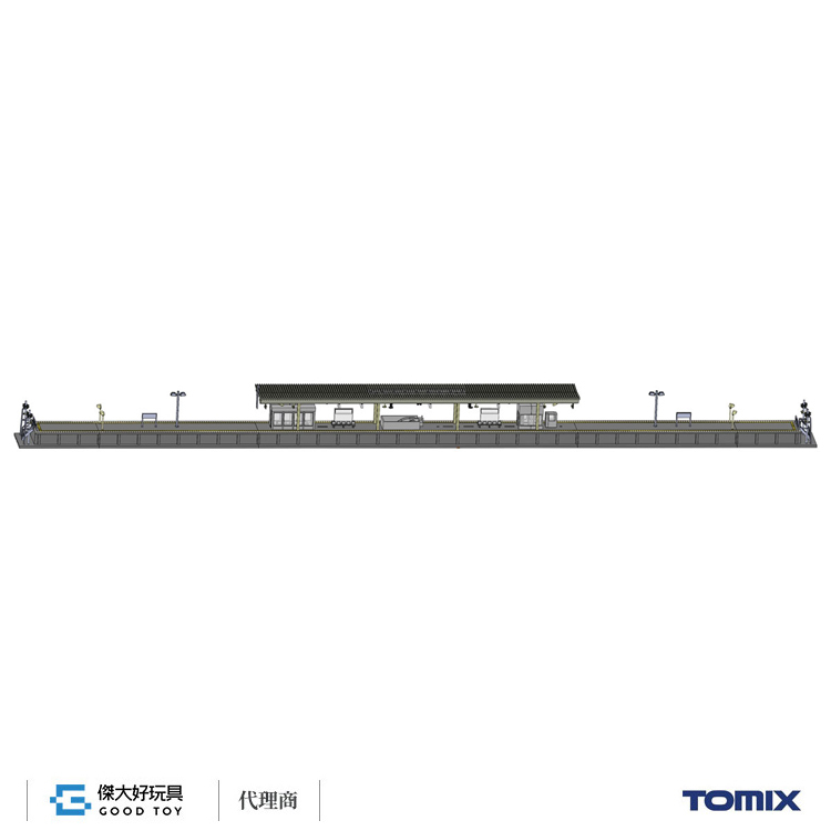 TOMIX 4272 建物 島式月台組 (都市型・直端・附照明)