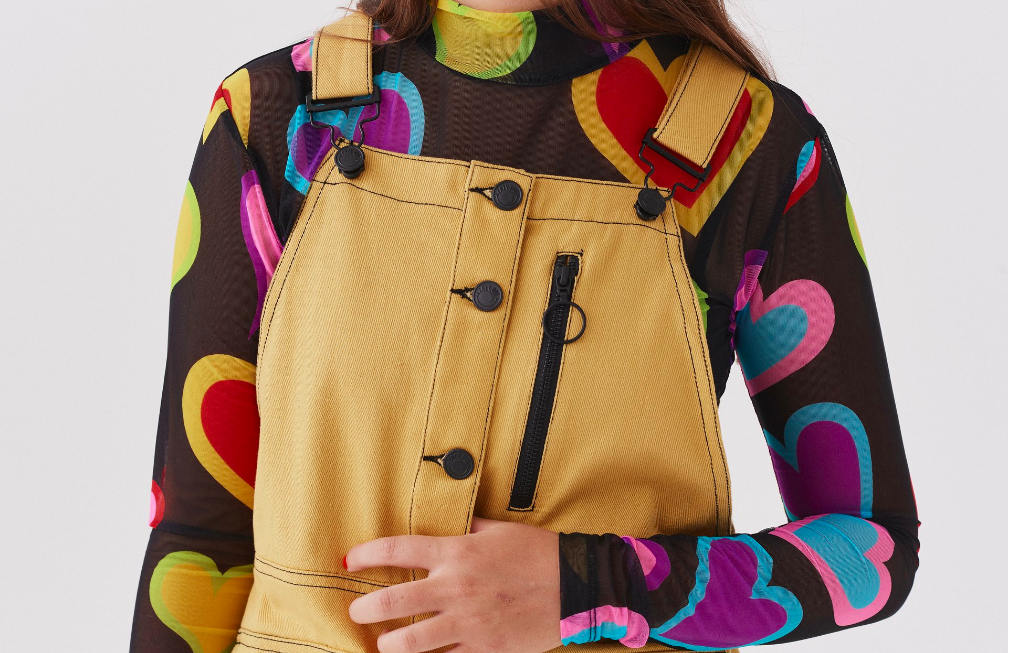 Lazy Oaf Yellow Pinafore Dress