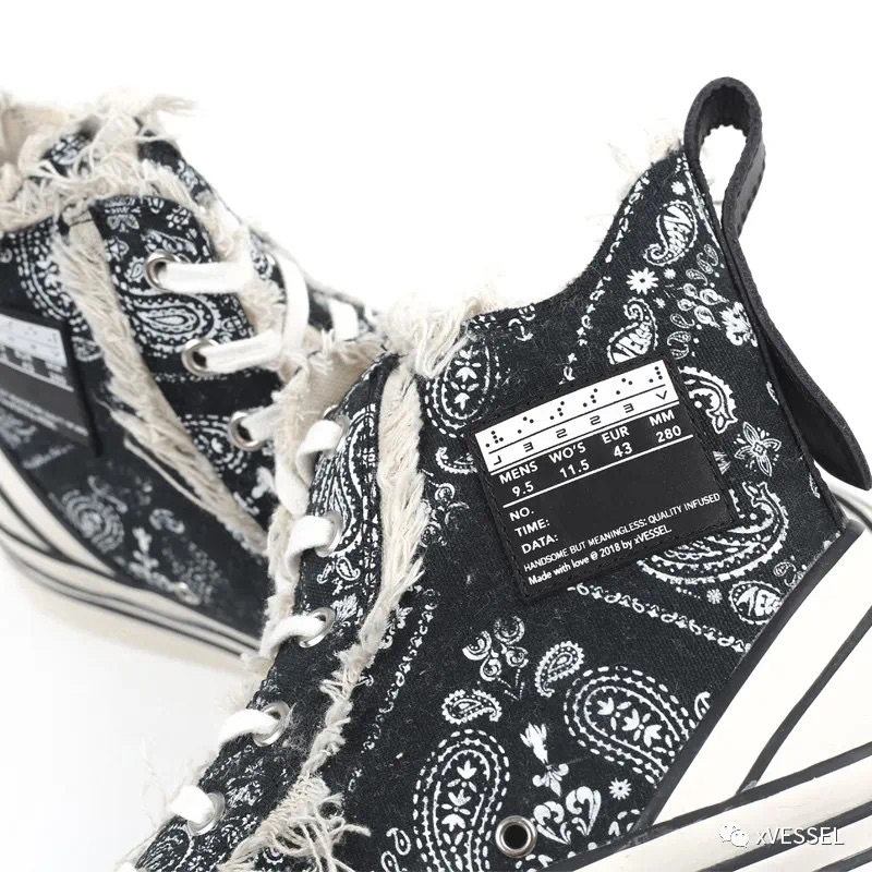 xVESSEL  G.O.P. LOWS  變形蟲 高筒 硫化解構帆布鞋