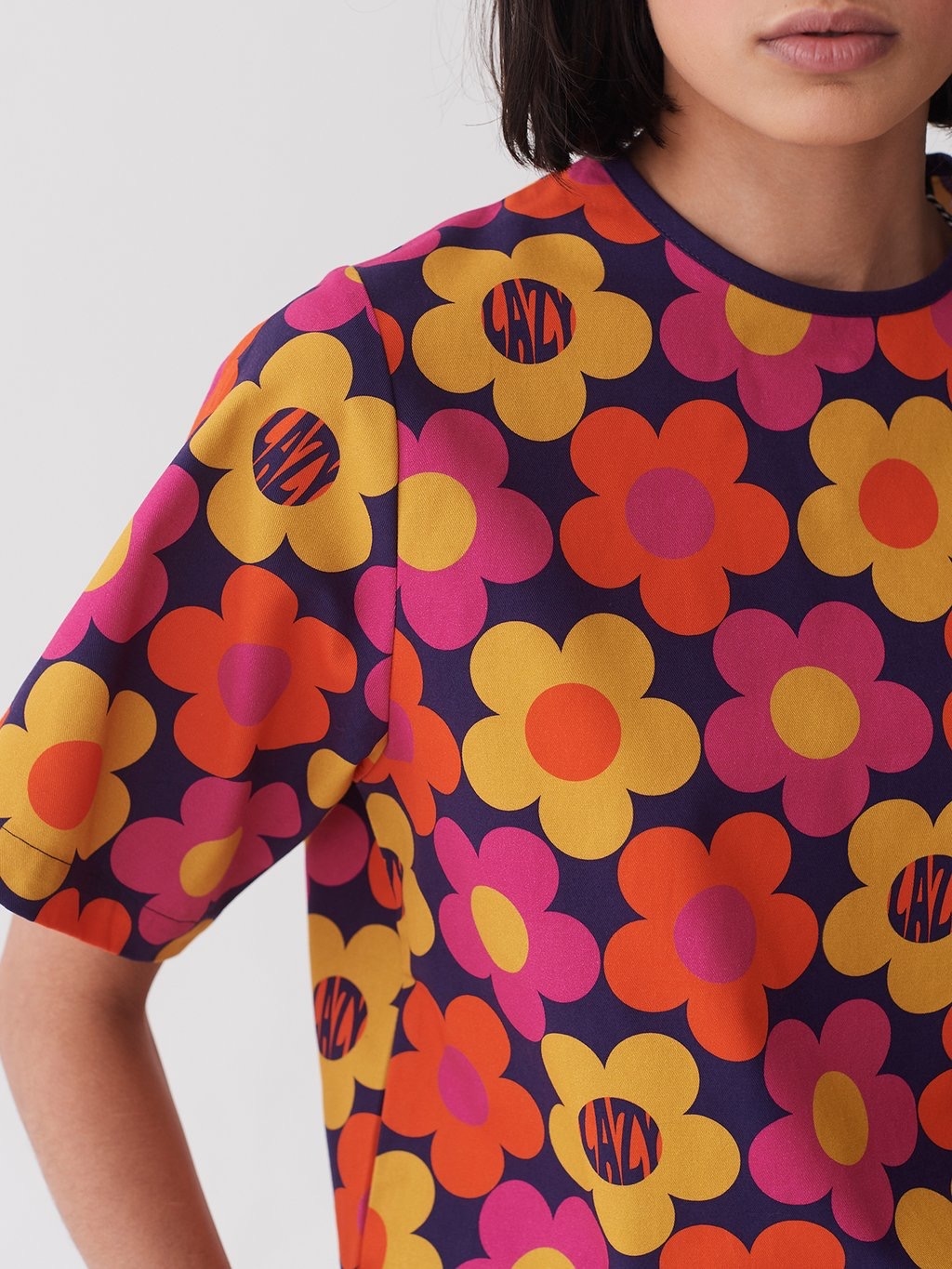 Lazy Oaf 70's Floral Print T-Shirt