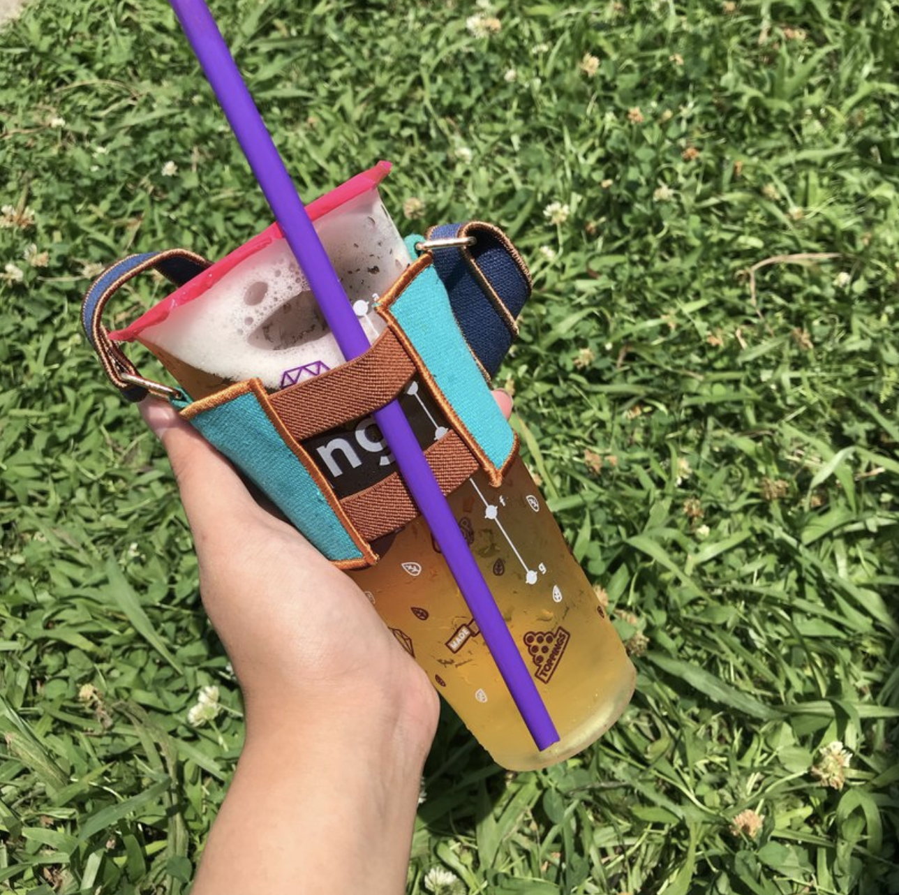 【Littdlework動物園-綠色-柯基狗狗屁屁】刺繡飲料提袋