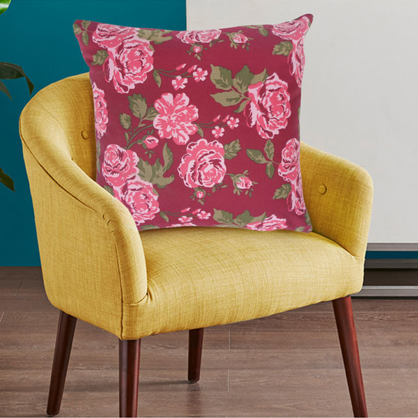 歐風純棉抱枕(45x45cm)(60x60cm)_玫瑰