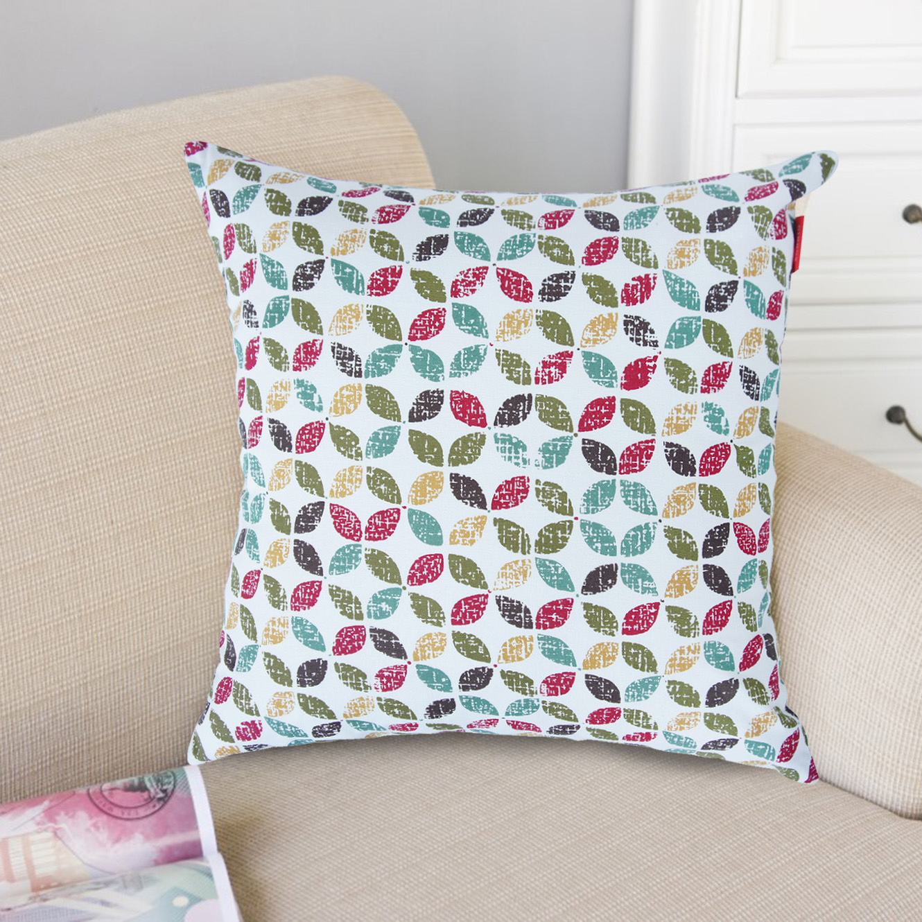 歐風純棉抱枕(45x45cm)(60x60cm)_彩圈