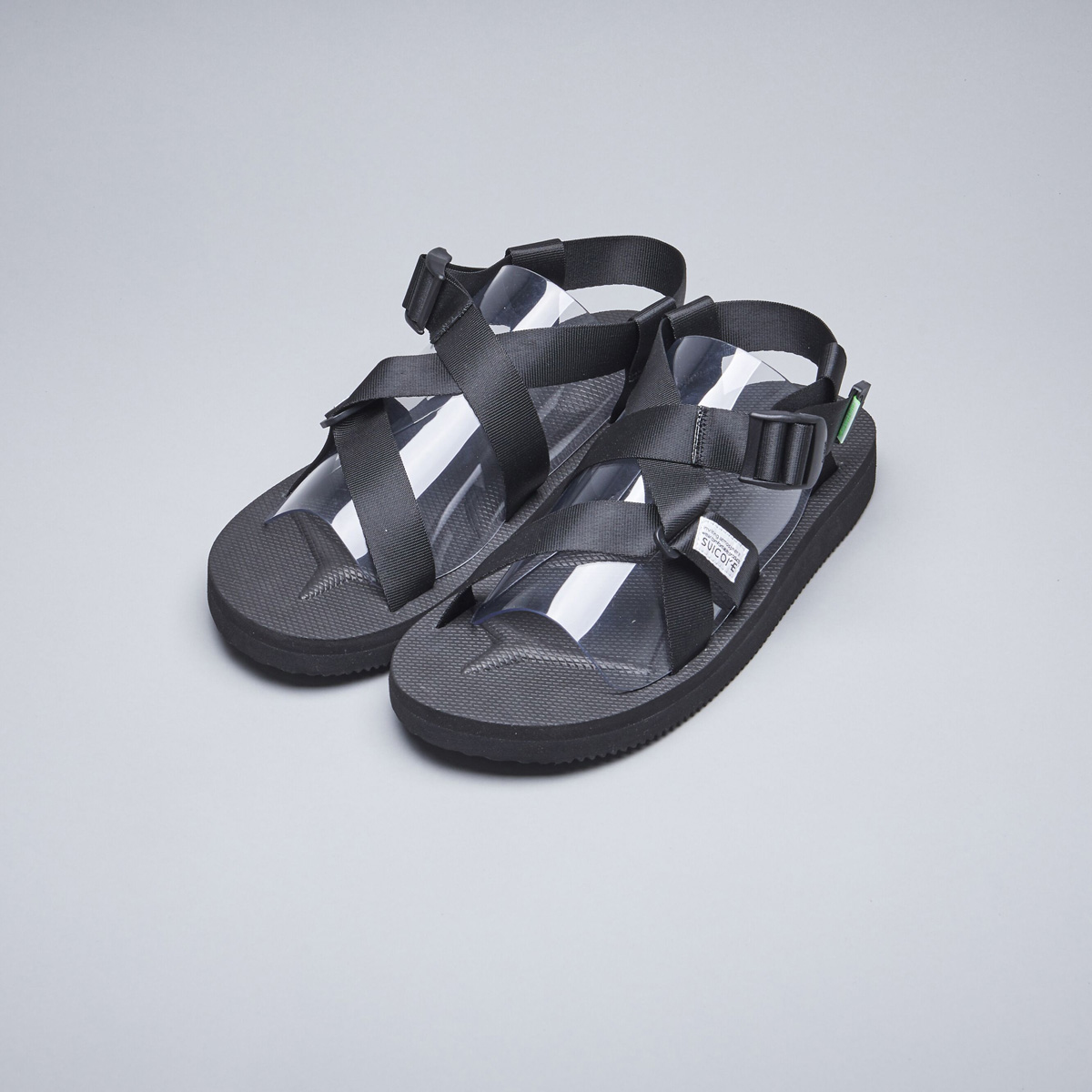 [出清商品售出無退換] SUICOKE CHIN2-CAB OG-023-2CAB 黑色 綁帶 抗菌內裡 涼鞋 魔鬼氈【SK210232CABBK】