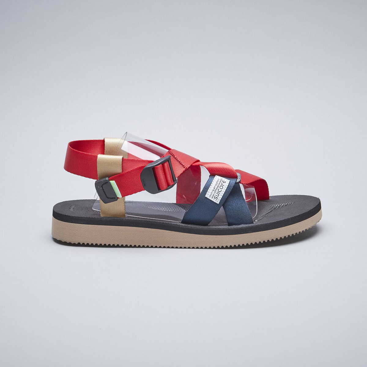 [出清商品售出無退換] SUICOKE CHIN2-CAB OG-023-2CAB 黑紅 紅黑 綁帶 抗菌鞋床 涼鞋 魔鬼氈【SK200232CABRB】