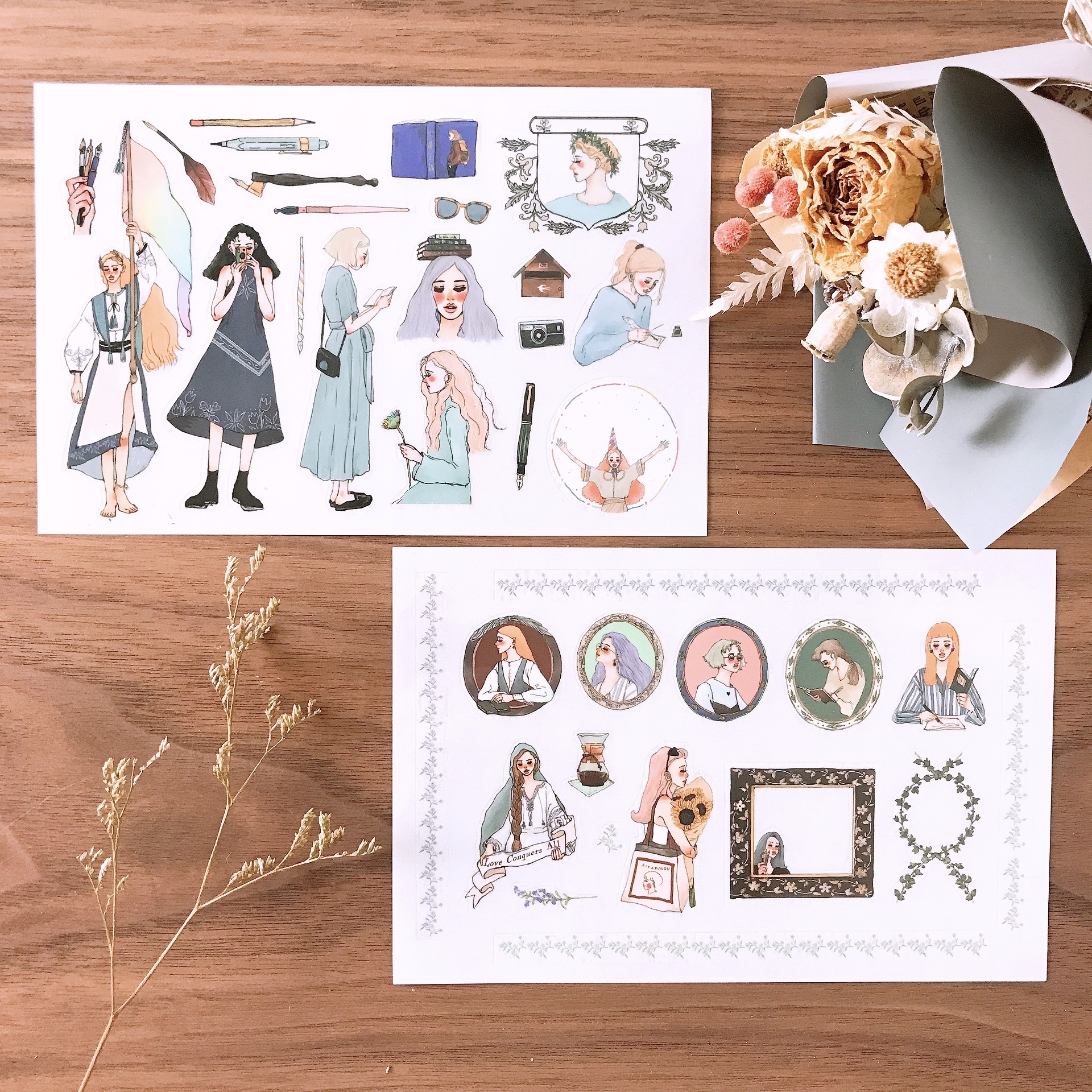 甜蜜生活｜文藝女孩 轉印貼紙