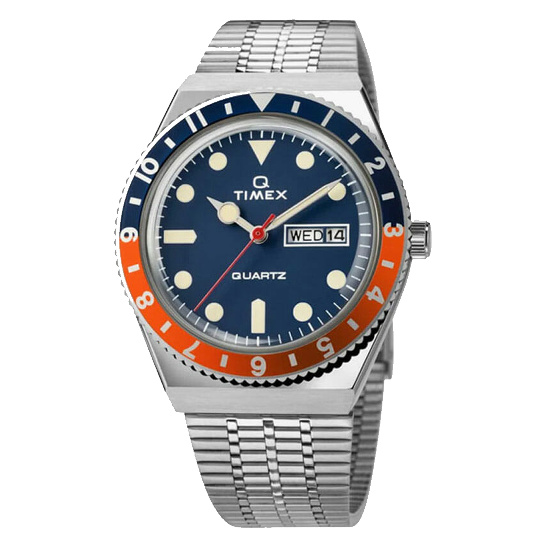 Q Timex 38mm 復刻版 橙圈 石英錶 TW2U61100