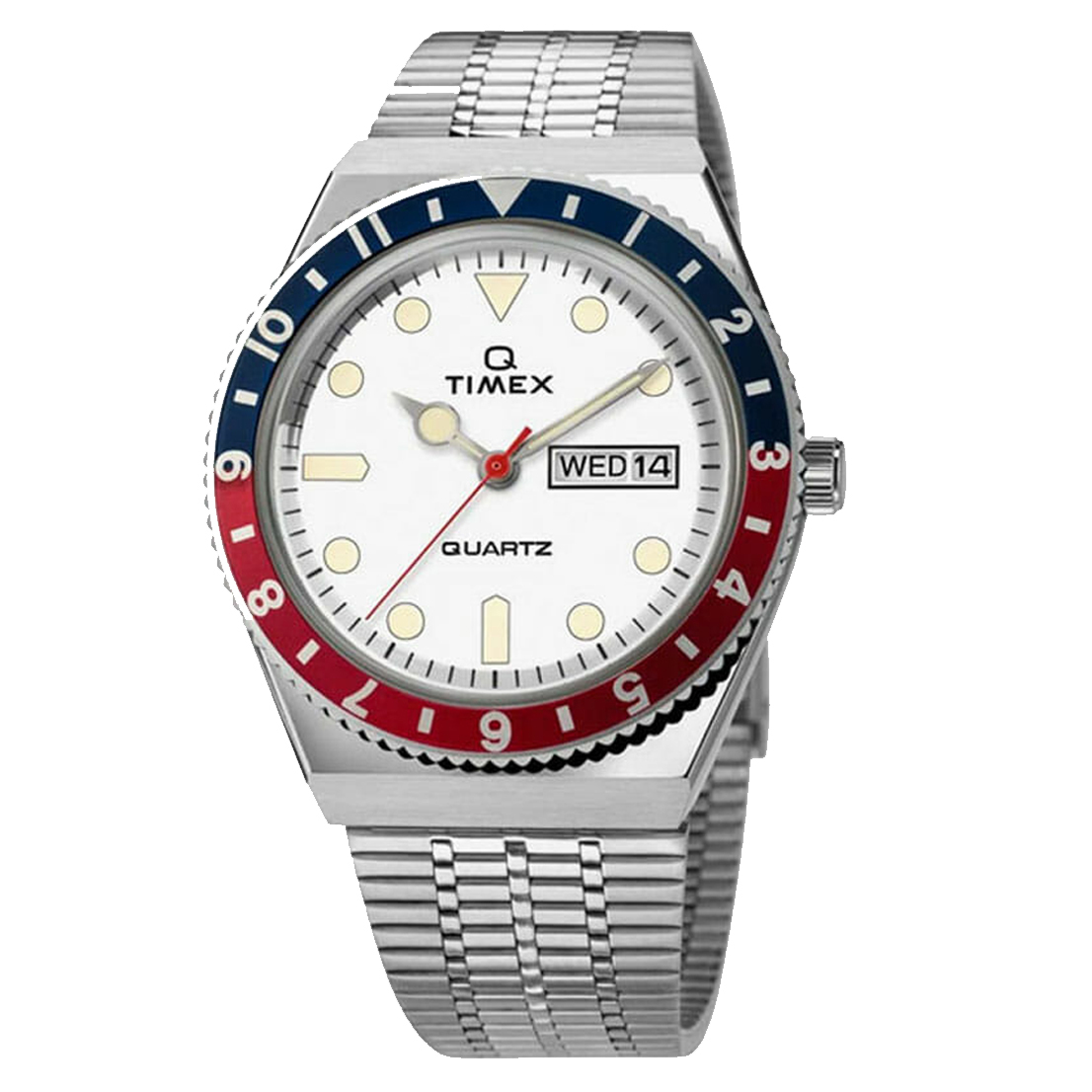 Q Timex 38mm 復刻版 百事圈 白面 石英錶 TW2U61200