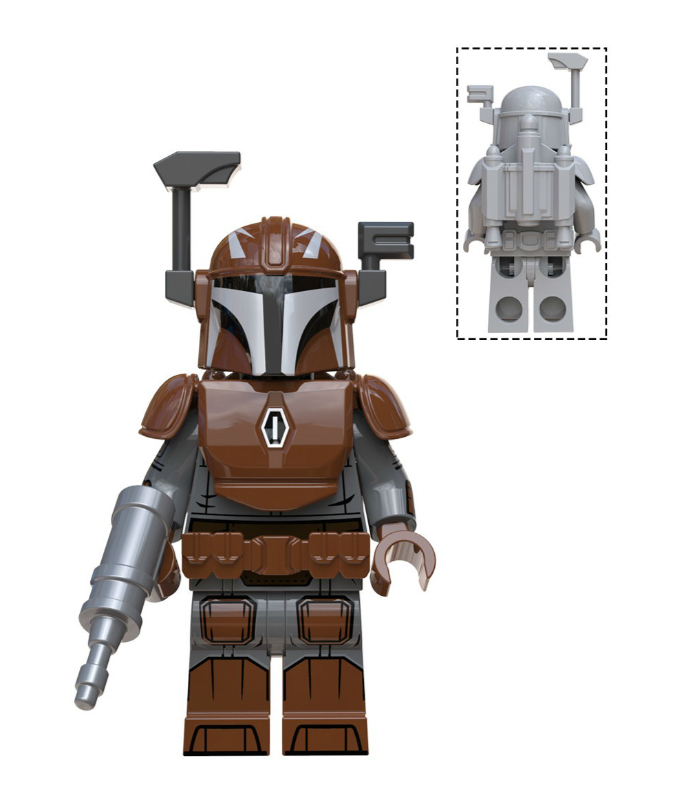 Brown Mandalorian Star Wars Custom Minifigs Fit Lego XP313