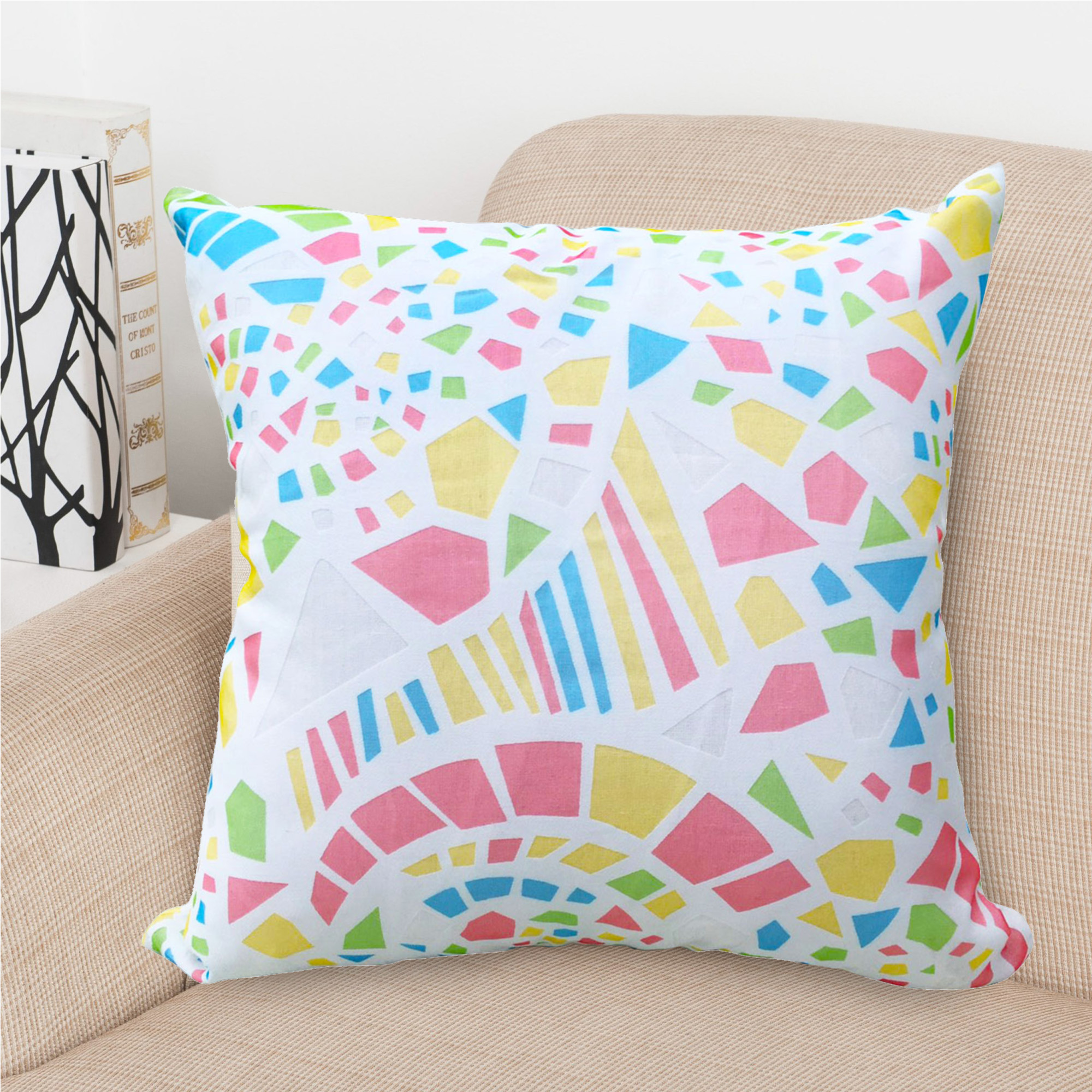 夏威夷棉紗抱枕(45x45cm)(60x60cm)_彩繪紅