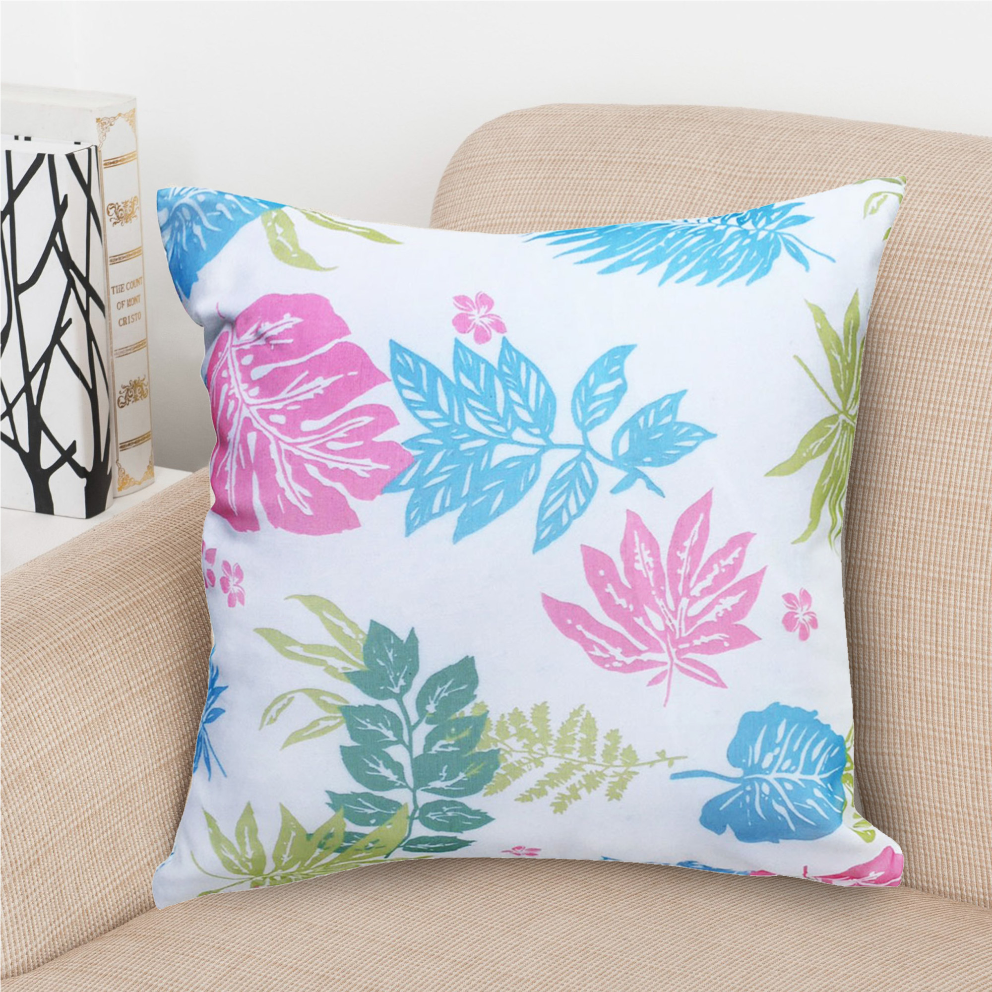 夏威夷棉紗抱枕(45x45cm)(60x60cm)_彩葉