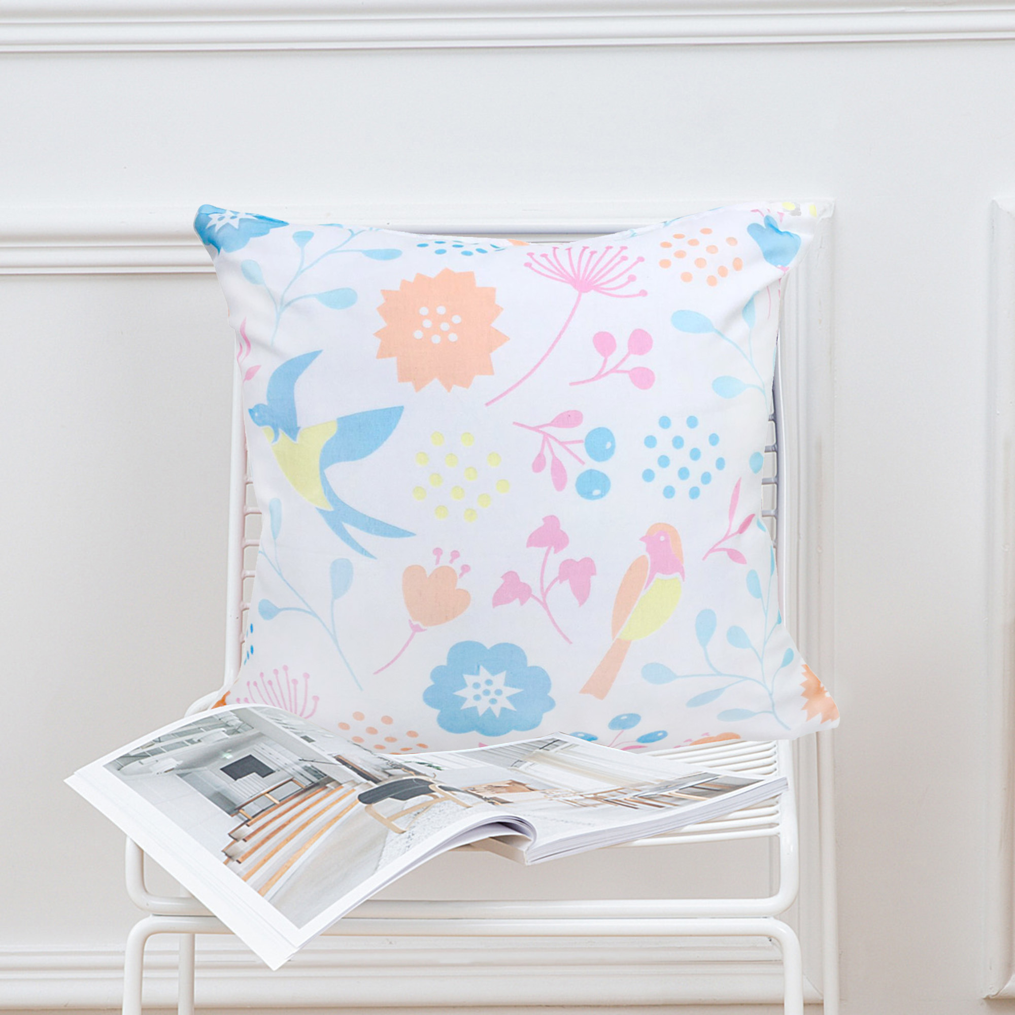 夏威夷棉紗抱枕(45x45cm)(60x60cm)_花鳥