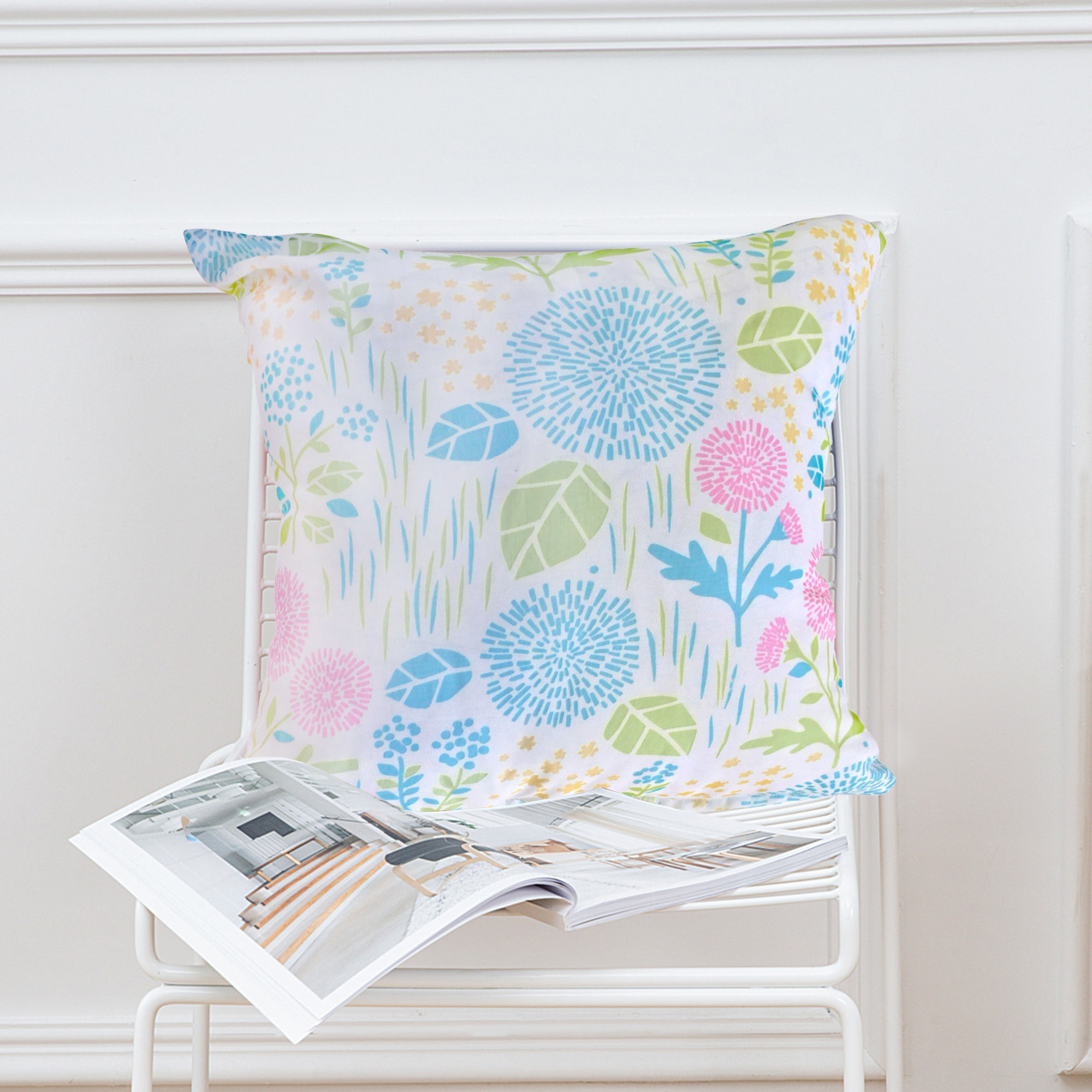 夏威夷棉紗抱枕(45x45cm)(60x60cm)_花卉粉