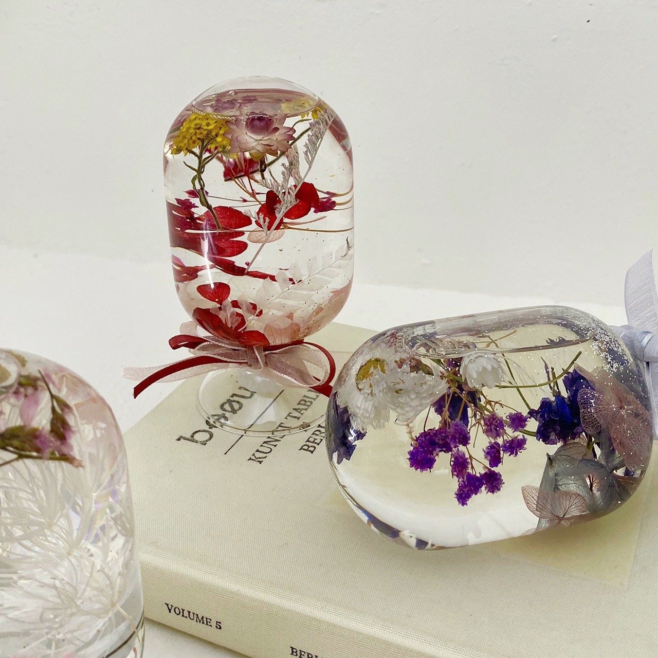 浮游花水晶球-粉/紅