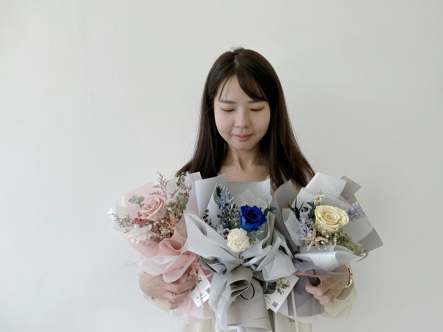 畢業花束(M)-永生玫瑰全系列三色