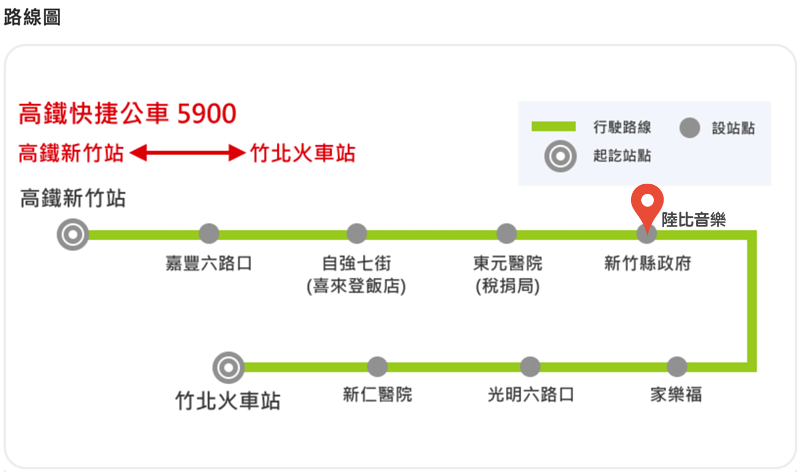 陸比音樂交通資訊-竹北火車站&新竹高鐵