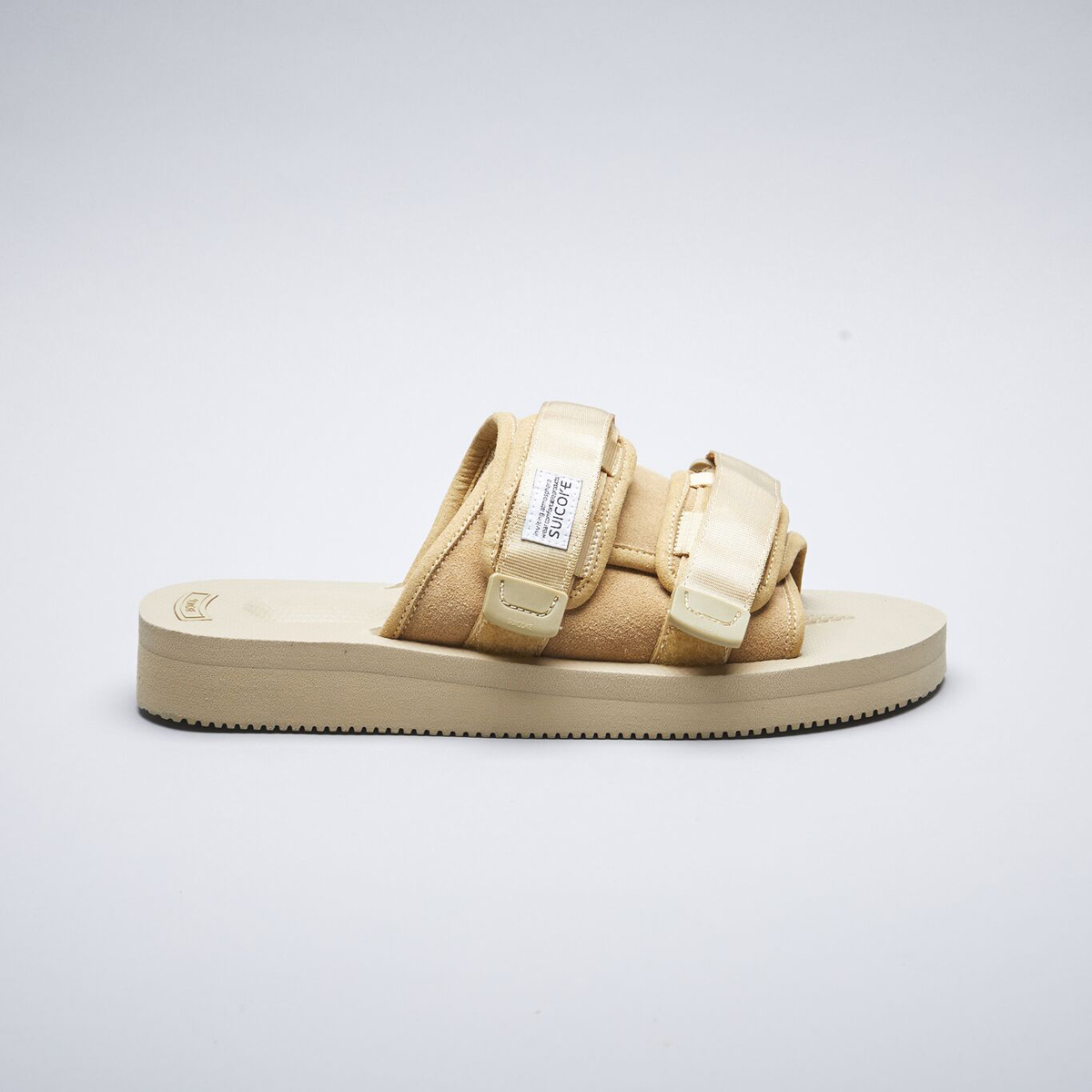 [出清商品售出無退換] SUICOKE MOTO-VS OG-056VS 沙色 麂皮 魔鬼氈 拖鞋 VIBRAM 黃金大底【SK21056VSBE】