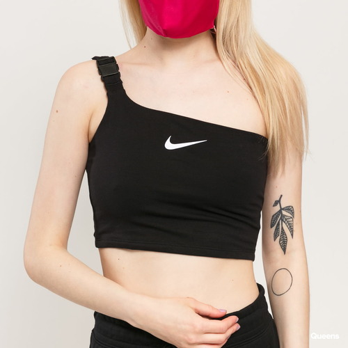 Nike Shoulder Buckle Cropped Tank Women Black