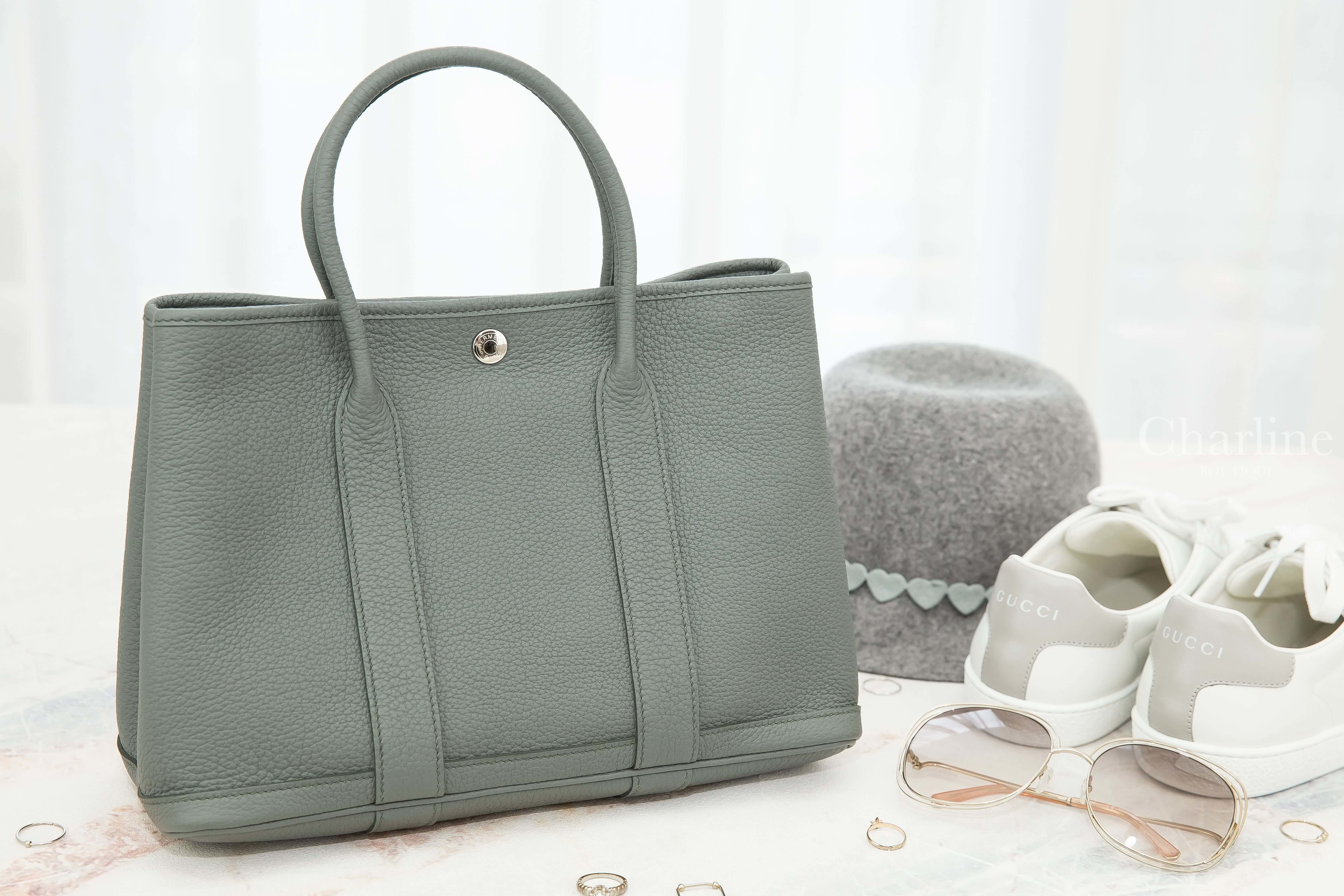 Hermès Garden Party 30cm 63 Vert Amande Veau Negonda 杏仁綠手提包