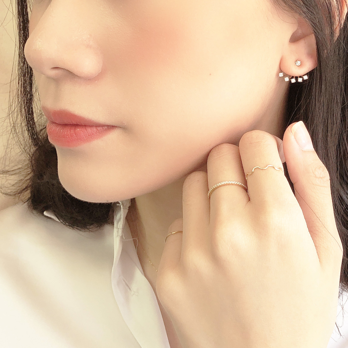 10K/百搭閃耀排鑽戒