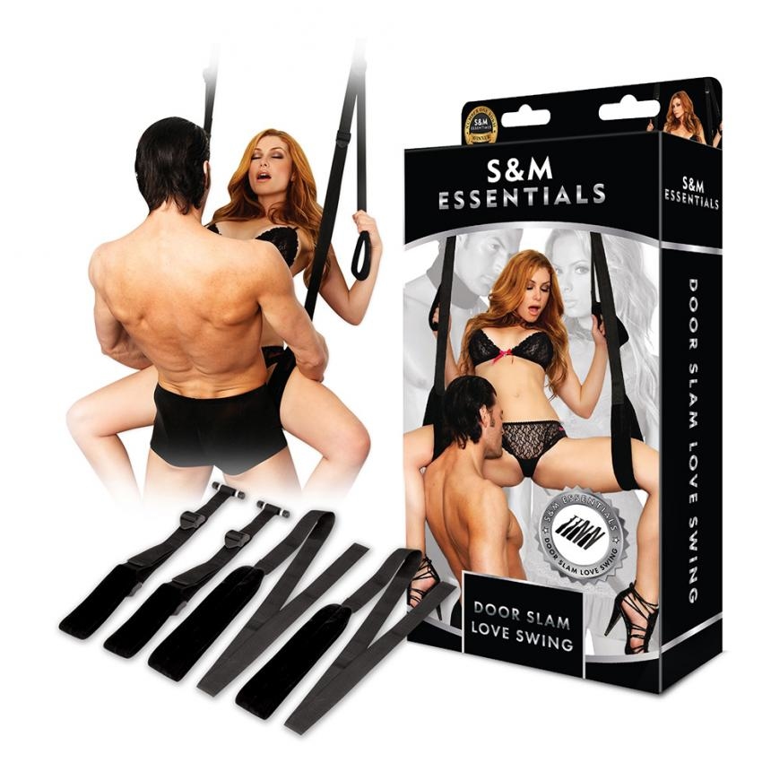 〔美國原裝進口〕 S&M Essentials  掛門式手腳捆綁  (黑色)