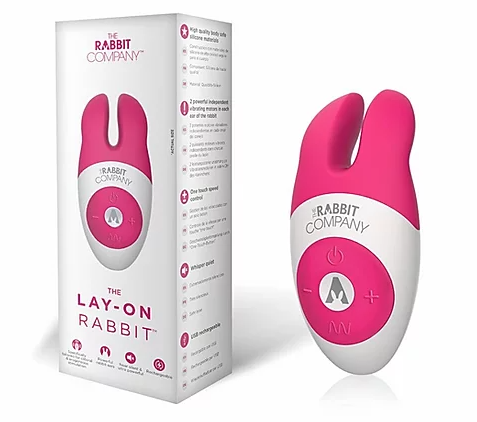 〔美國原裝進口〕The Rabbit Company Lay-On 流線型兔耳震動器 (粉紅色)
