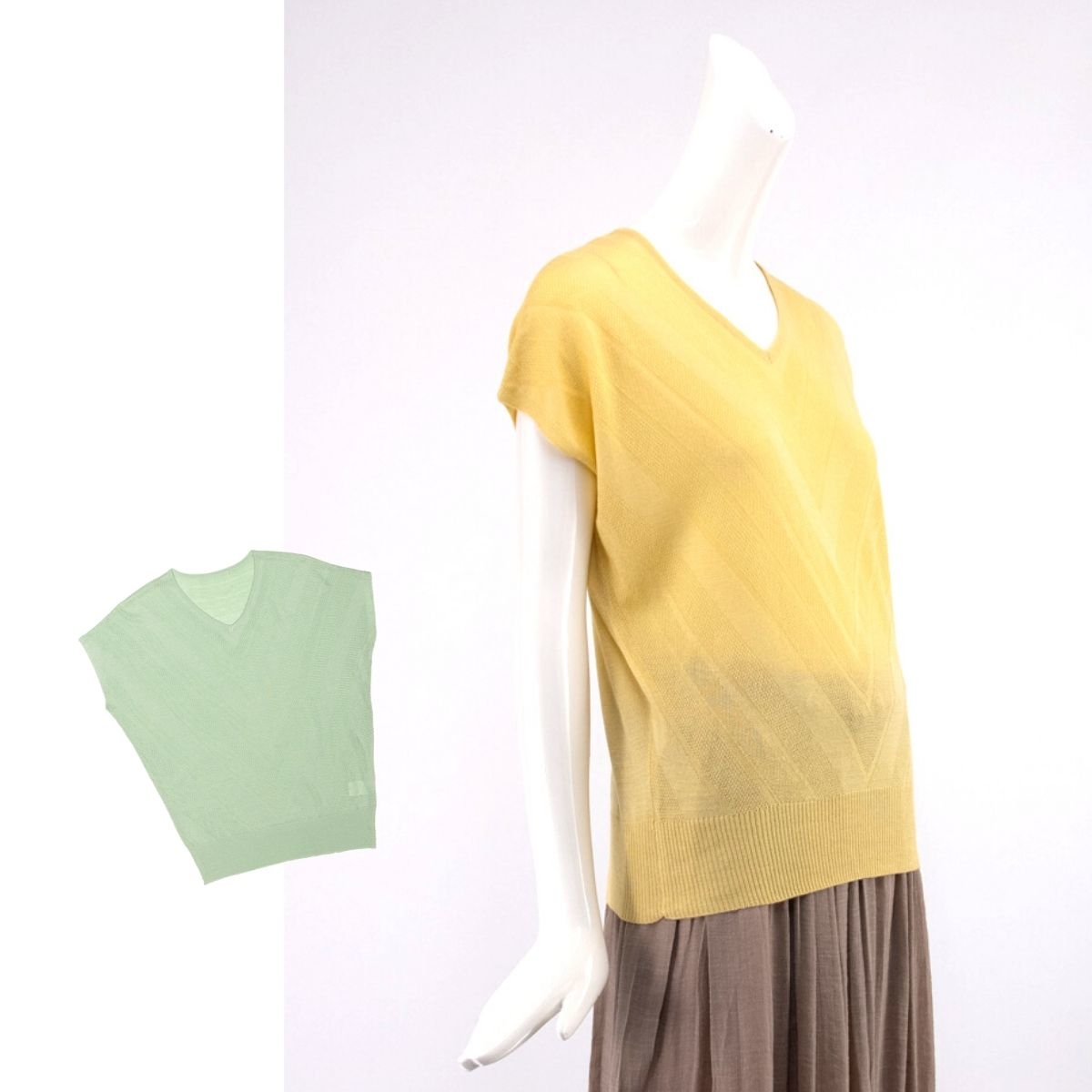 V領涼感針織上衣