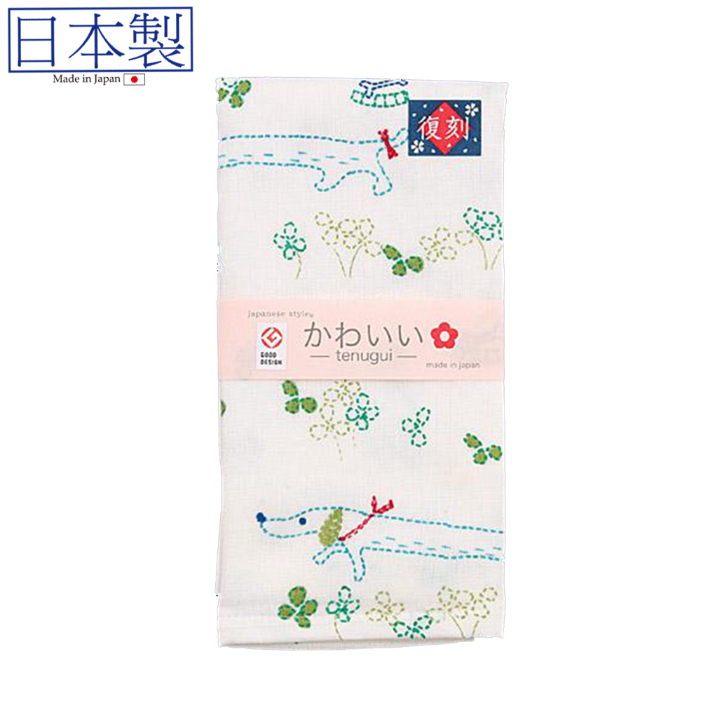 日式紗巾 34x90 (狗) (日本製)