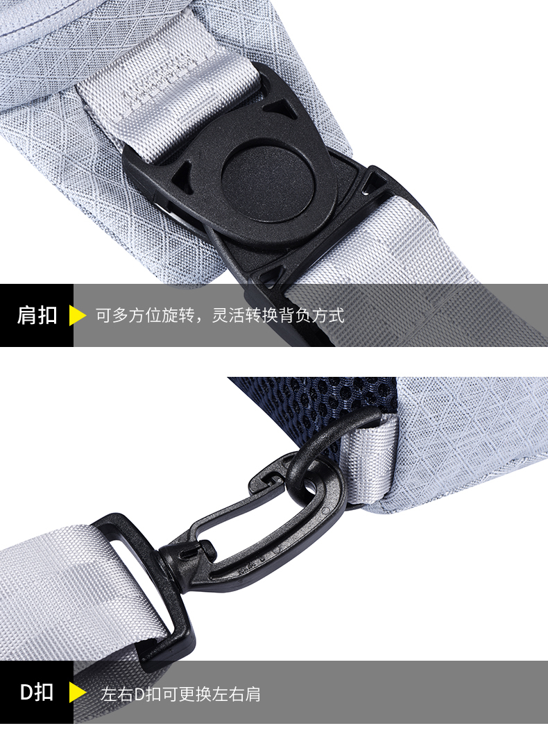 凱樂石防潑水耐磨單肩胸包